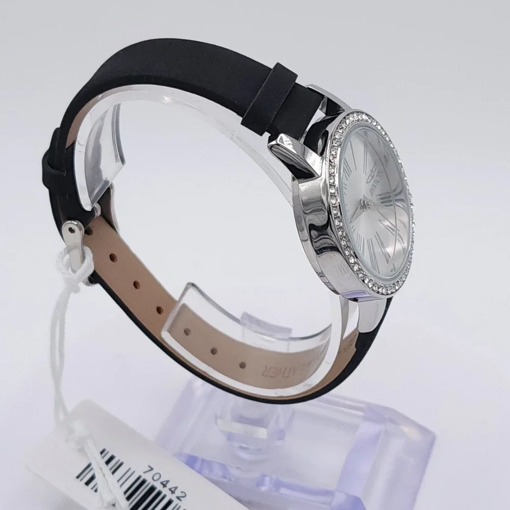 Invicta Celestial Ethera 70442 Women's Watch Silver Black Leather 31mm New